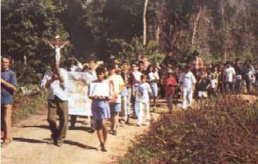 Processione a Tuntum nel centenario della presenza dei cappuccini