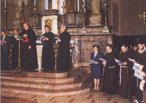 Eminence Carlo Maria Cardinal Martini, Archbishop of Milan in Samarate on March 19, 1997